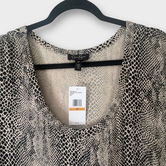 NEW Jessica Simpson Plus Size Kaelin 3/4 Sleeve Handkerchief Hem Dress, size 3X - Picture 5 of 7